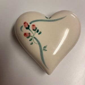 Vtg Homeco Handpainted Ceramic Heart.